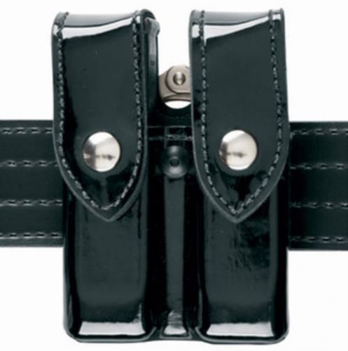 Safariland 72-383-9 black hi-gloss chrome top flap mag/cuff pouch glock 20 21 for sale