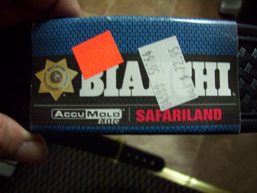 Bianchi Black Basketweave Lightweight Accumold Duty Belt Size 44 NEW!! L@@K!!