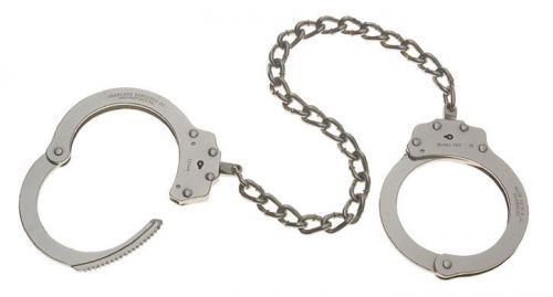 Peerless police grade leg restraints shackle irons legcuffs quality 703 nickel for sale