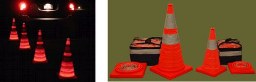 Pro-line safety cc18 orange 18&#034; collapsible cone kit w/ 4&#034; collar 4 cones for sale