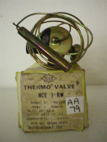 Alco emerson thermostatic expansion valve, 5&#039; tubing, angle type,  hce-1-rw, nib for sale