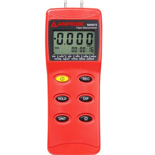 Amprobe MAN15 15 PSI Differential Pressure Manometer