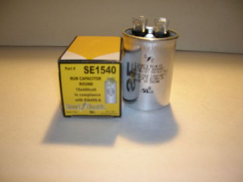 Fan run capacitor (1) new - 15 mfd 440v - u.l. rated - smart electric corp. for sale