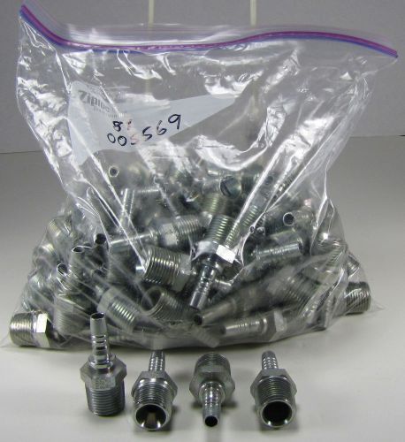 Bag of 81 New EATON (Aeroquip) Hose End Fittings Part Number 1SA8MP6