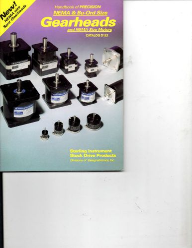 1995 HANDBOOK OF PRECISION NEMA &amp; BU-ORD SIZE GEARHEADS &amp; NEMA SIZE MOTORS-D122