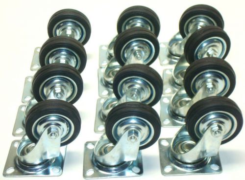 3&#034; swivel caster wheel with ball bearings lot of 12 for sale