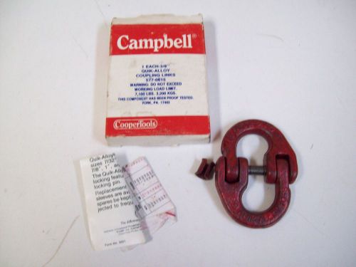 Campbell 577-0615 quik-alloy coupling link 7,100lbs - nib - free shipping! for sale
