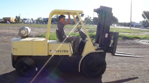 Forklift (18273) hyster h100e, 10000lbs capacity, triple mast, side shifter for sale