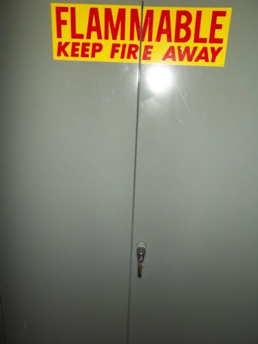Flammable materials safety cabinet, 90 gallon, grey, one shelf, near mint! for sale