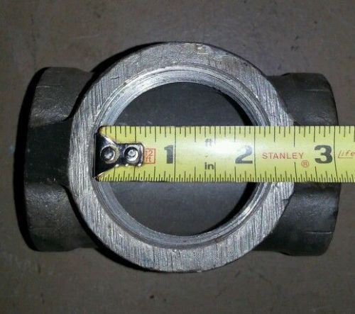 *NEW* STAINLESS STEEL &#034;T&#034; COUPLING 2&#034; (2 INCH) SOCKET WELD PIPE T-304 2-150 ASP