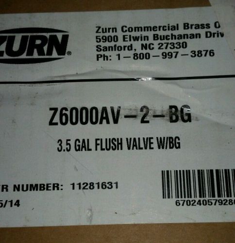 Toilet ZURN flush valve Z6000AV-2-BG