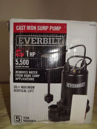 Everbilt 1000026662 1 HP Cast Iron Sump Pump 124277 JM       GUARANTEED