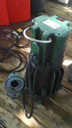 Zoeller 161-0012 model j161 high head effluent pump 0.5 hp 200v 3ph 20&#039; cord for sale