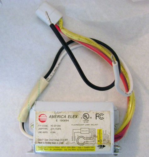 America  fluorscent lamp ballast 22w fc8 t9 / t5  0.28a circle damp location (o) for sale