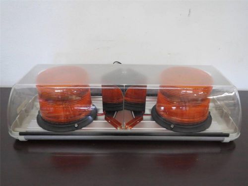 New ecco 22&#034; strobe lightbar beacon clear dome amber 5450caa security tow plow for sale