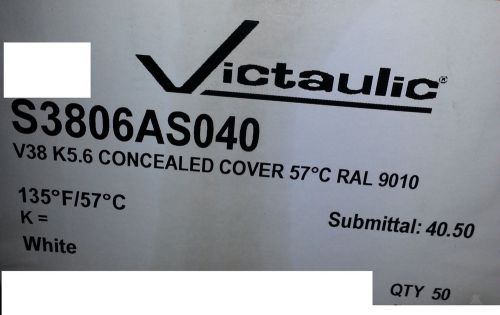 Case of 50  Victaulic sprinkler head cover plates