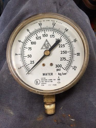 1988 grinnell Water Gauge For Fire Protection Systems.
