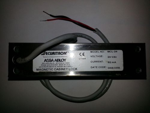 Securitron Magnalock MCL-24 Magnetic Cabinet Lock, MCL24, 200 lbs. Holding Force