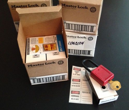 Master lock red lockout locks - box of 6 (406red) for sale