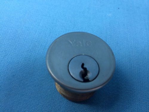 Yale 1 1/4&#034; mortise cylinder in chrome no keys - paracentric y1 y2 - locksmith for sale