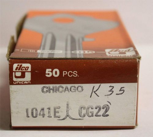 Ilco Unican Chicago 1041E/CG22/K 35 Key Blanks-50 Keys