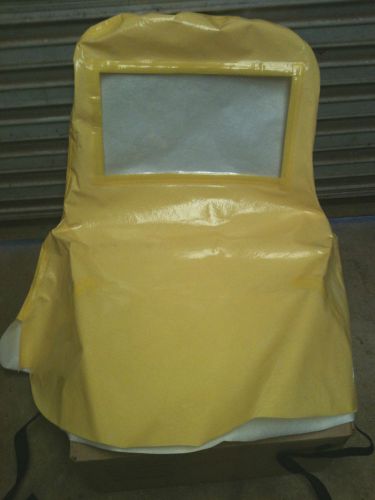 1- Lakeland BR712 Bell Shaped Hazmat Chemical Hood 20mil PVC Face Shield Tychem
