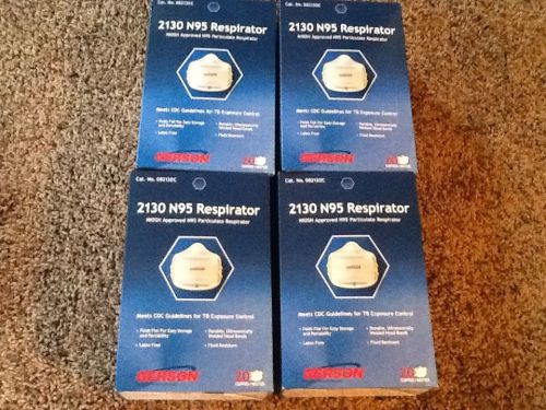 Lot of 4 Gerson  2130 N95 Respirator NIOSH approved total of 80-20 each box