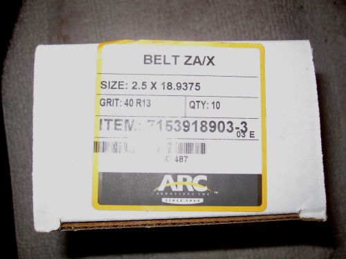 10 ARC belt za/x grit 40R13 abrasive sanding belts