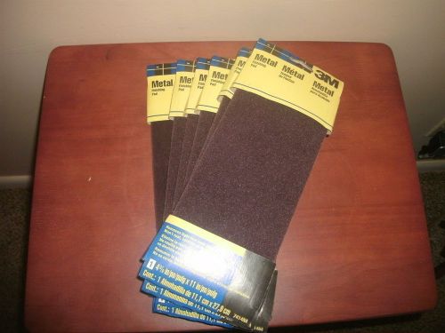 1 LOT OF 6 - 3M™ Brand Metal Finishing Pad Cleans Strips &amp; Removes Dirt #7414NM