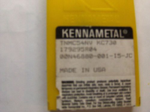 KENNAMETAL  TNMC54NV INSERTS  3 PCS  KC730