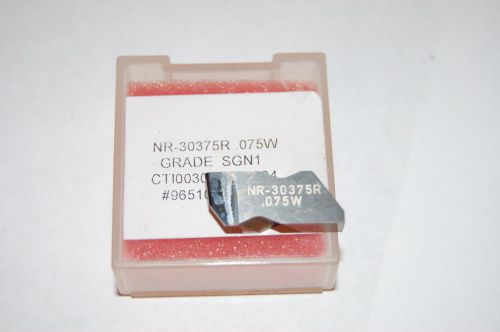 CBN (Cubic Boron Nitride), SGN1  NR-30375 R Grooving Insert .0375 Radius NIB