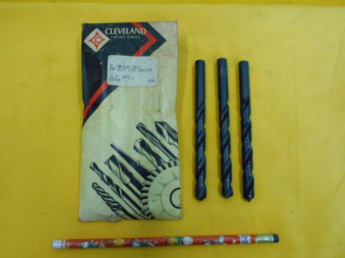 LOT of 3 NEW STRAIGHT SHANK DRILL BITS - LETTER SIZE X - CLEVELAND USA