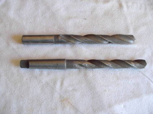 2 used drill bits. 13/16&#034; and 29/32&#034;. 1 has #3 MT. 1 has a 7/8&#034; straight shank