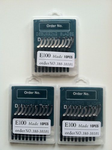 Deburring tool replacement blades 3 boxes of 10pcs blades type e100 brand new for sale