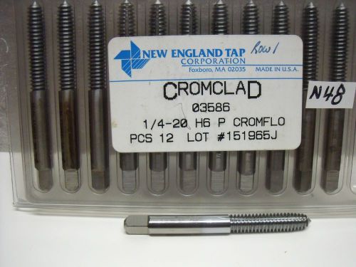 1/4”-20 Tap GH6 Plug Chrome Clad Roll Form New England Tap HSS USA – 1 pc -N48