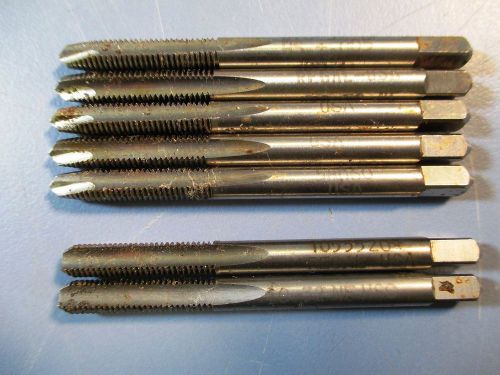 Lot of 7 regal high speed hand taps, #10-32 nf hs +.005, spiral tip x5, usa for sale