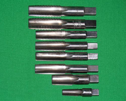Lot 8 pc USA Hand Tap Brubaker Greenfield Vermont NC NF NPT 7/8 3/4 1/2 1/4 L@@K