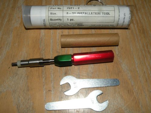 Heli coil 7571 -2 tangless 8-32  installation tool &amp; 8-32 inserts t3585-2cw246 for sale