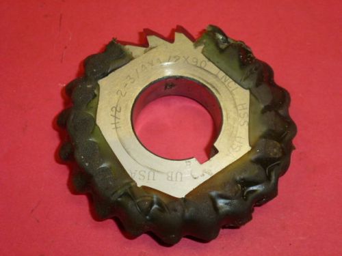 UNION BUTTERFIELD HS DOUBLE ANGLE MILLING CUTTER, 2-3/4&#034; x 1/2&#034; x 90 x1&#034; w/ SLOT