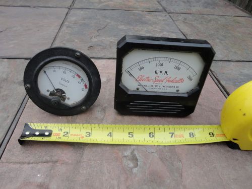 Reliance Electric Speed Indicator and Simpson Volt Meter UNTESTED