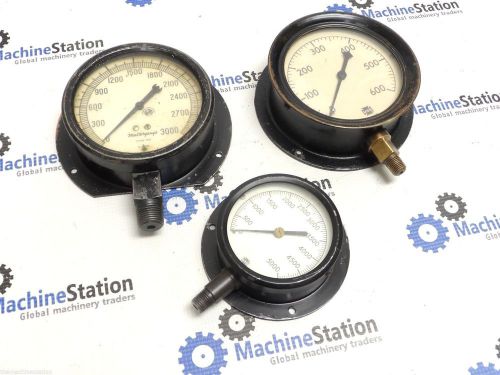 Usg &amp; jas. p. marsh pressure gauges 0 - 600 / 0 - 3000 / 0 - 5000 for sale