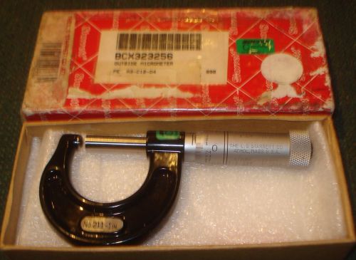 Starrett no. 211p  1 inch outside micrometer with rounded anvil .001 grads. for sale