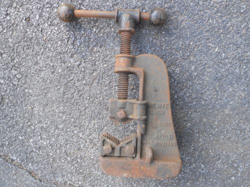 VINTAGE NYE TOOL WORKS PIPE VISE, SCREW TYPE, FOR WATER &amp; STEAM PIPE FABRICATION