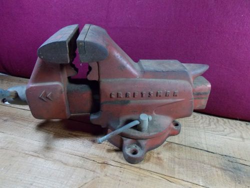 Vintage Craftsman Swivel Bench Vise 5&#034; Jaws 40 Lbs. No. 506-51810 Made In USA