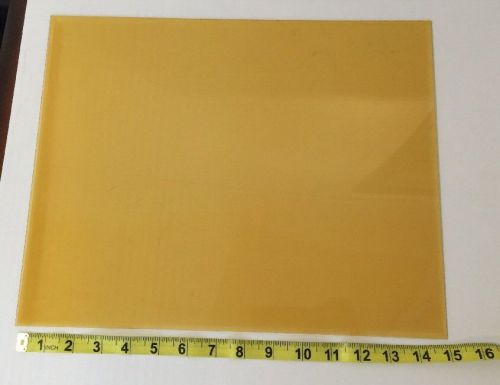 Lot Of 3 Amber Or Yellow Plexiglass Transparent Sheets 12 x 15&#034; and 1/16&#034; Thick