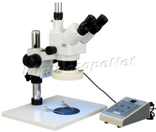 Stereo Microscope Trinocular Zoom 5X-80X+0.5X Auxiliary Lens+80 LED Ring Light