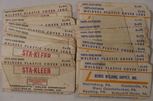 Vtg lot welder mask goggles plastic cover lens replacement for sale