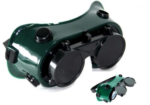 Welding solder goggles with flip up darken cutting grinding safety glasses green for sale