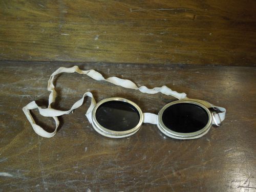 Gold Rimmed Welding Goggles-Steampunk Style