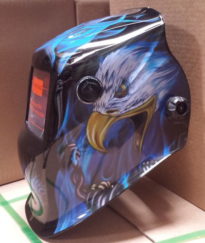 FLE New Pro Auto Darkening Welding Helmet+Grinding Eagle Hood Mask FLE
